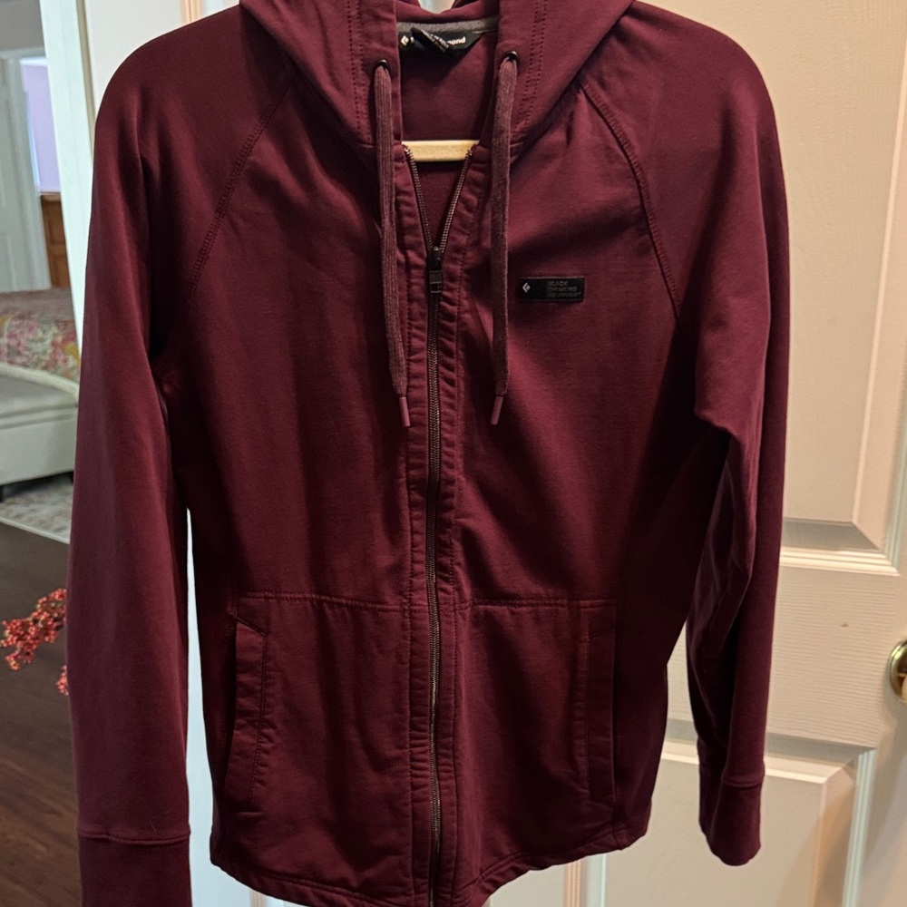 Black Diamond Maroon Zip-Up Hoodie
